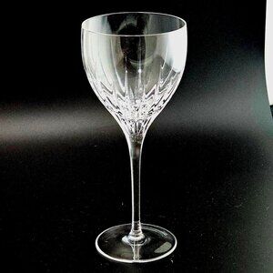 Miller Rogaska Soho Water Glass 8" wine goblet vintage vertical crystal 1990s